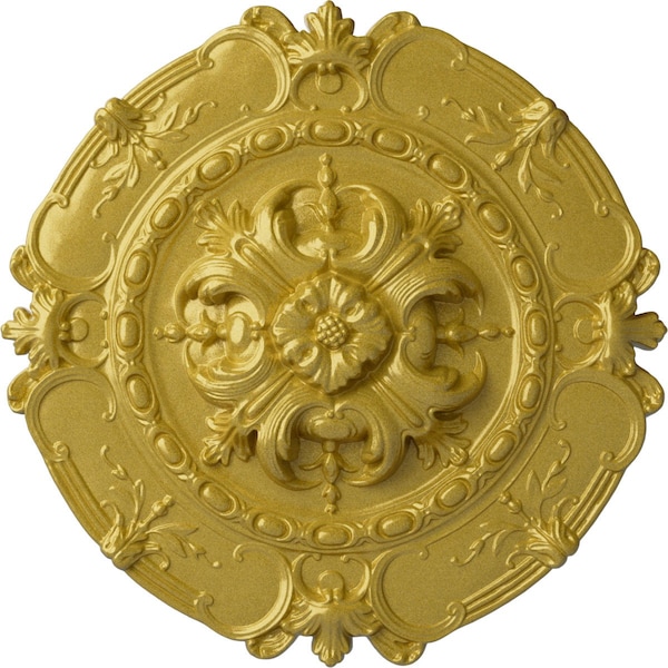 Ekena Millwork Southampton Ceiling Medallion, Hand-Painted Rich Gold, 16 1/2"OD x 2 3/8"P CM16SORGS - main